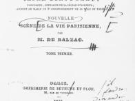 Page de titre avec corrections manuscrites de Balzac