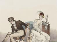 L'échelle conjugale. Lithographie. par Wattier.